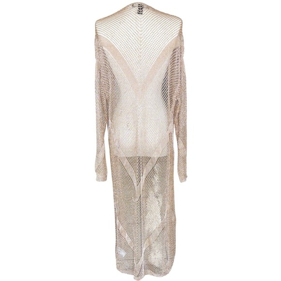 Forever 21 NYE Metallic Rose Gold Long Cardigan - Picture 3 of 6